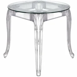 Stół Ghost 80cm transparentny glamour