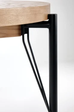 Stół INFERNO 100(300)x100 dąb/czarny rozkładany