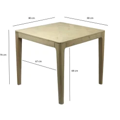Stół jadalniany z litego drewna kwadratowy 80cm Stół kuchenny Stół 4 osób