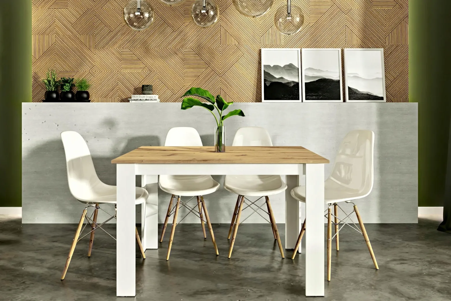 Stół KONGO 120X80 ARTISAN BIAŁY do jadalni salonu