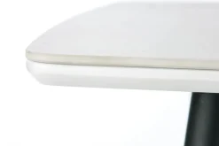 Stół MARCO 120x70 biały marmur/czarny