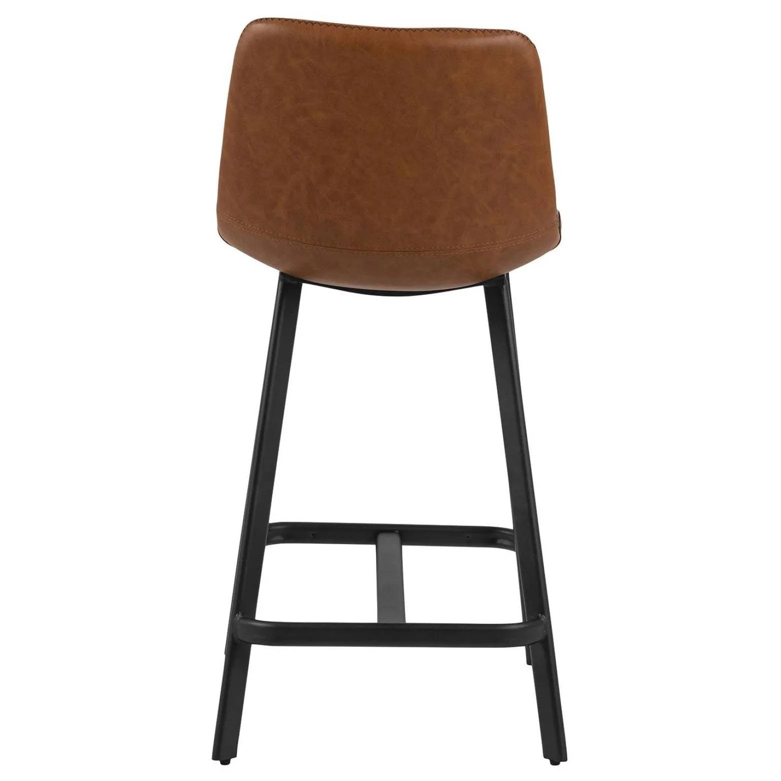 STOŁEK BAROWY Oregon PU brandy loftowy retro EKOSKÓRA