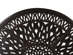 Stół ogrodowy okrągły 90 cm brązowy metal