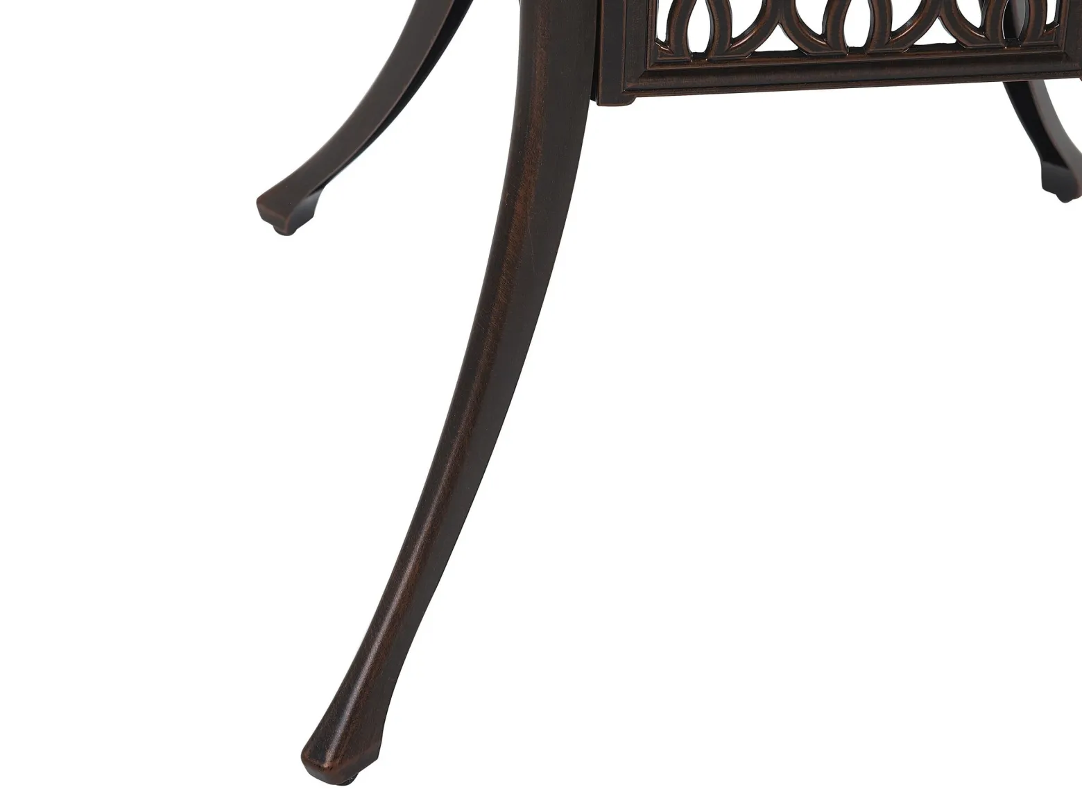 Stół ogrodowy okrągły 90 cm brązowy metal