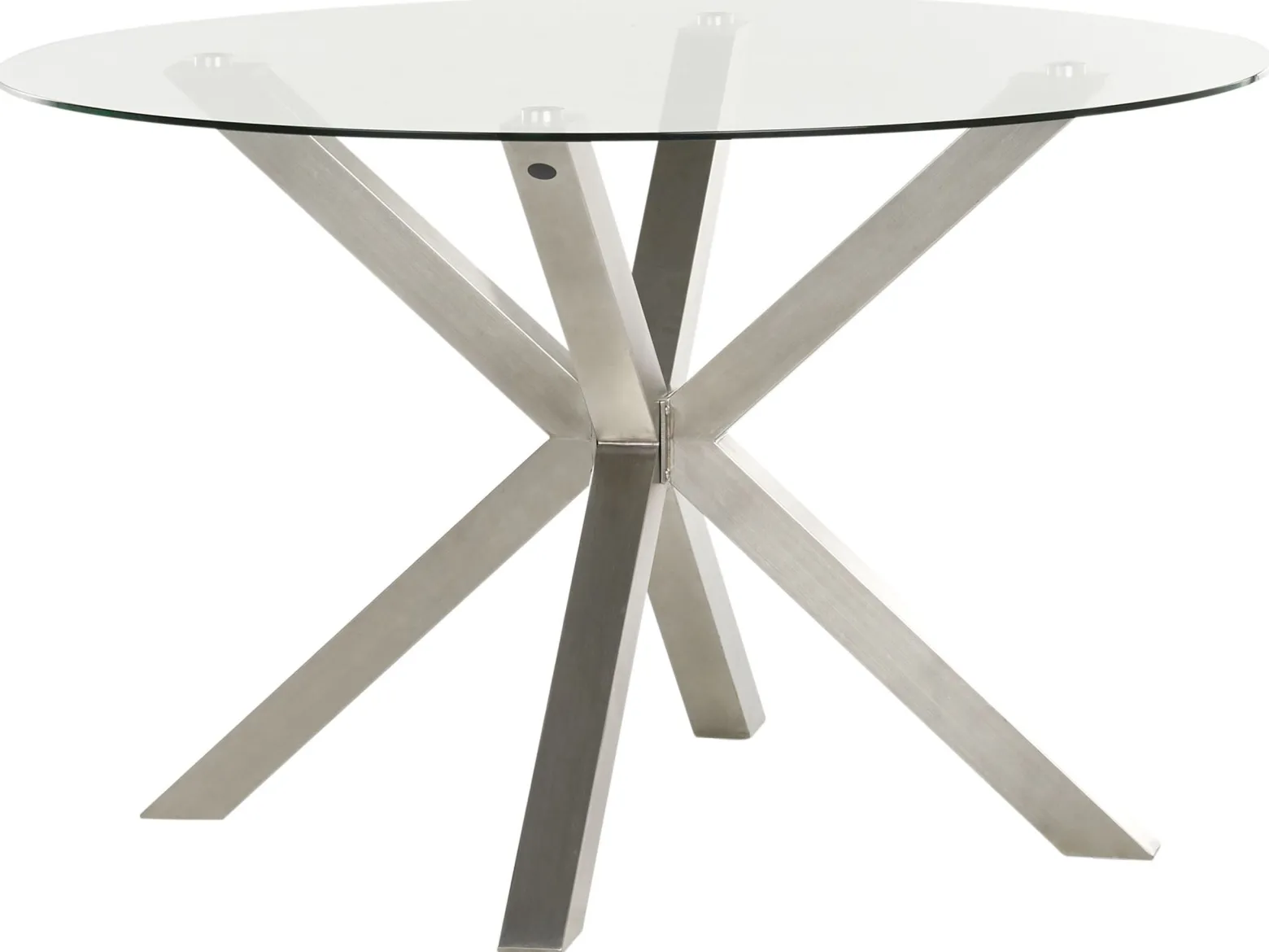 Stół ogrodowy okrągły 120 cm stal nierdzewna srebrny