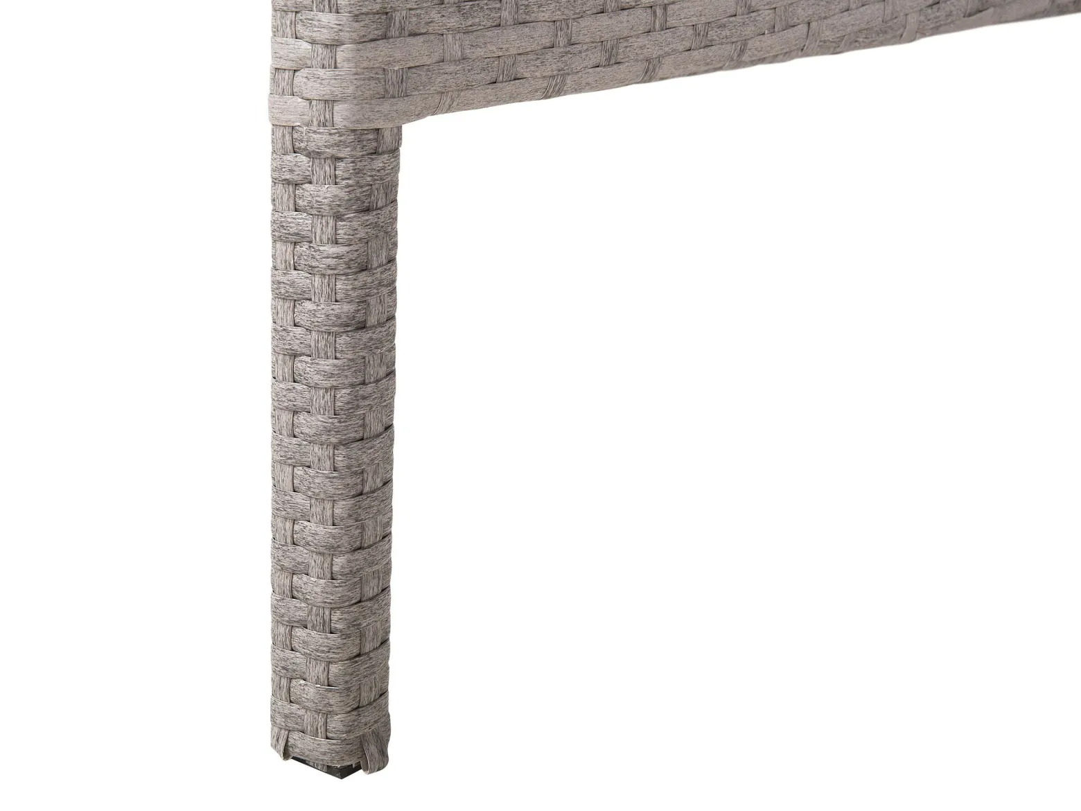 Stół ogrodowy rattan szkło 145x80 szary