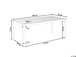Stół ogrodowy 180 x 90 cm certyfikowane drewno akacjowe jasnobrązowy