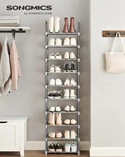 Stojak Na Buty, 10-Poziomowy Metalowy Organizator Buta
