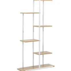 Stojak na kwiaty 113 cm kwietnik metalowy z 6 półkami loft wielopoziomowy