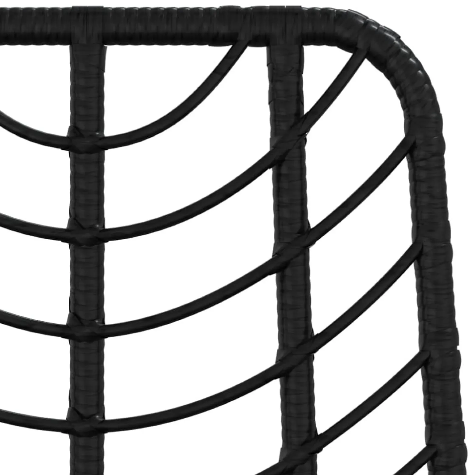 Stołki barowe, 2 szt., czarne 45x56x103,5 cm, PE, rattan i stal