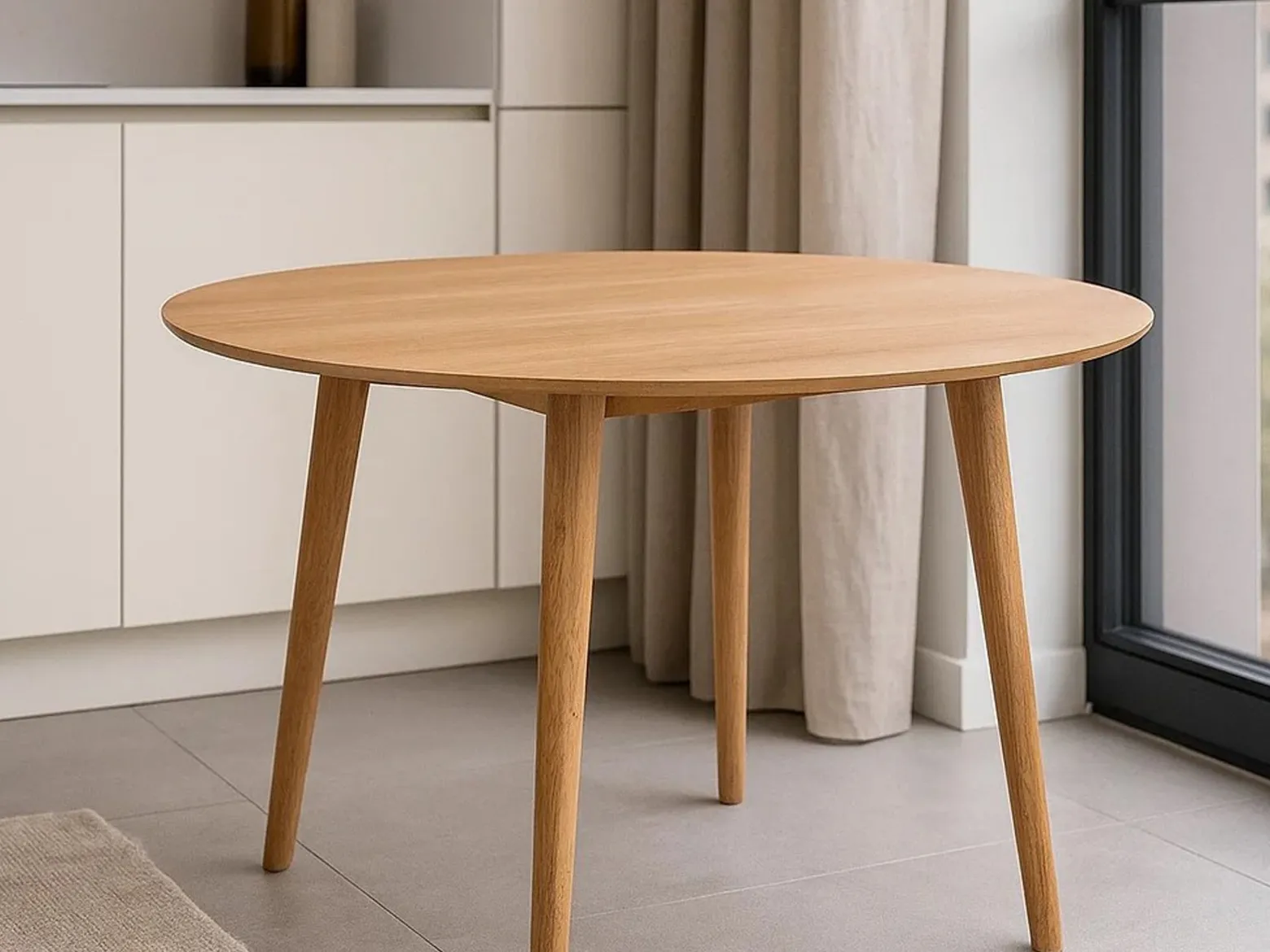 Stół okrągły 120 cm Livorno, kolor dębowy olejowany