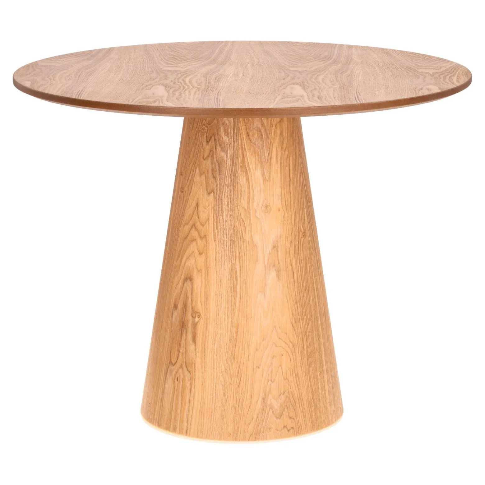 STÓŁ OKRĄGŁY 80 cm Soleilo MDF I OKLEINA DREWNA