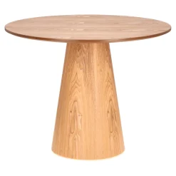 STÓŁ OKRĄGŁY 80 cm Soleilo MDF I OKLEINA DREWNA