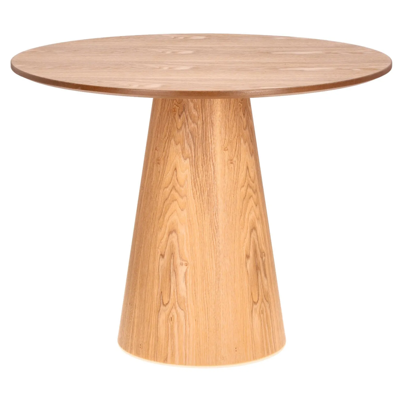 STÓŁ OKRĄGŁY 80 cm Soleilo MDF I OKLEINA DREWNA