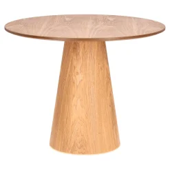 STÓŁ OKRĄGŁY 80 cm Soleilo MDF I OKLEINA DREWNA