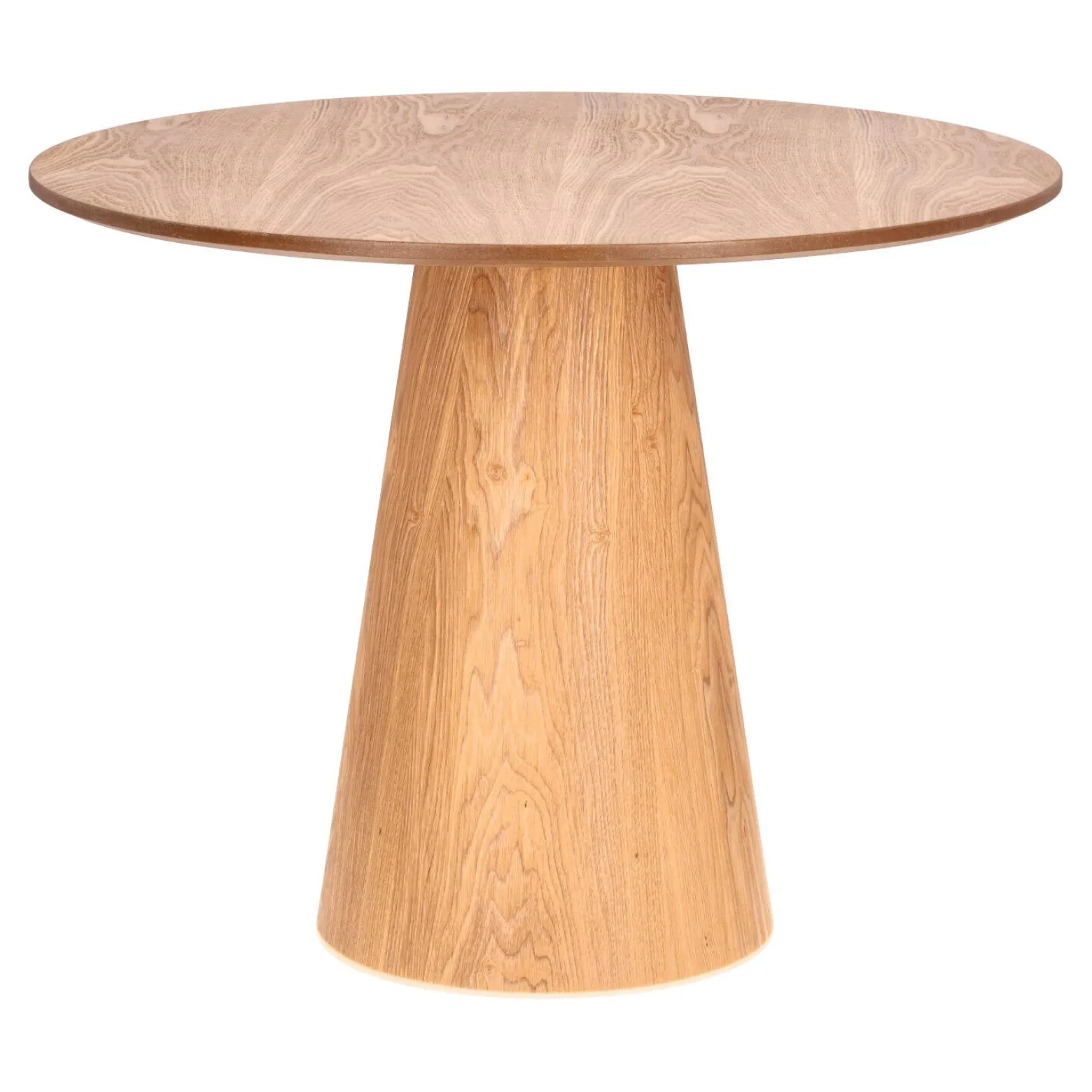 STÓŁ OKRĄGŁY 80 cm Soleilo MDF I OKLEINA DREWNA