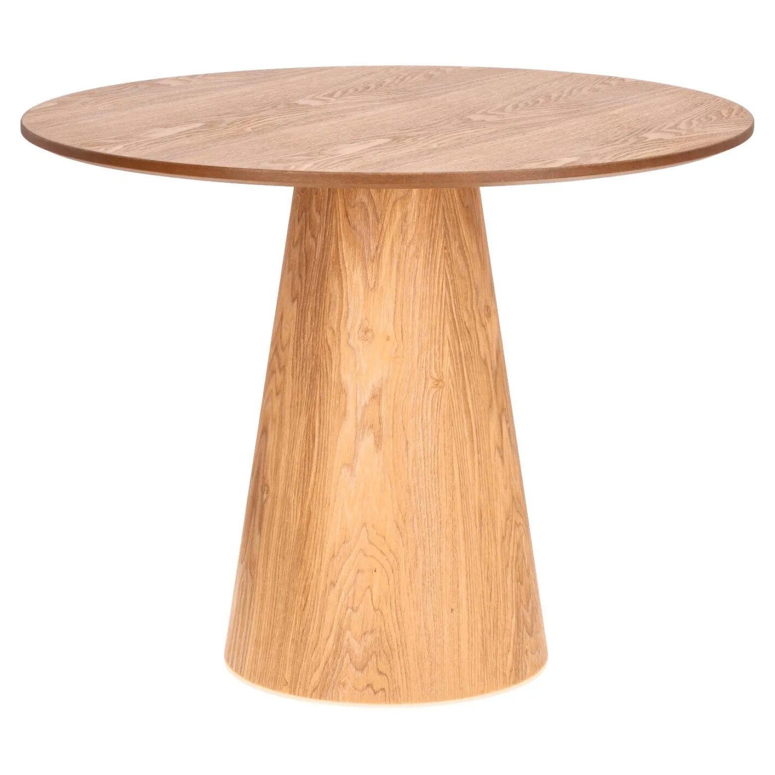 STÓŁ OKRĄGŁY 80 cm Soleilo MDF I OKLEINA DREWNA