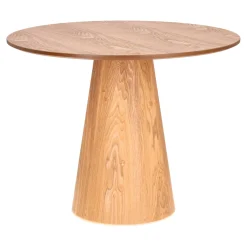 STÓŁ OKRĄGŁY 80 cm Soleilo MDF I OKLEINA DREWNA