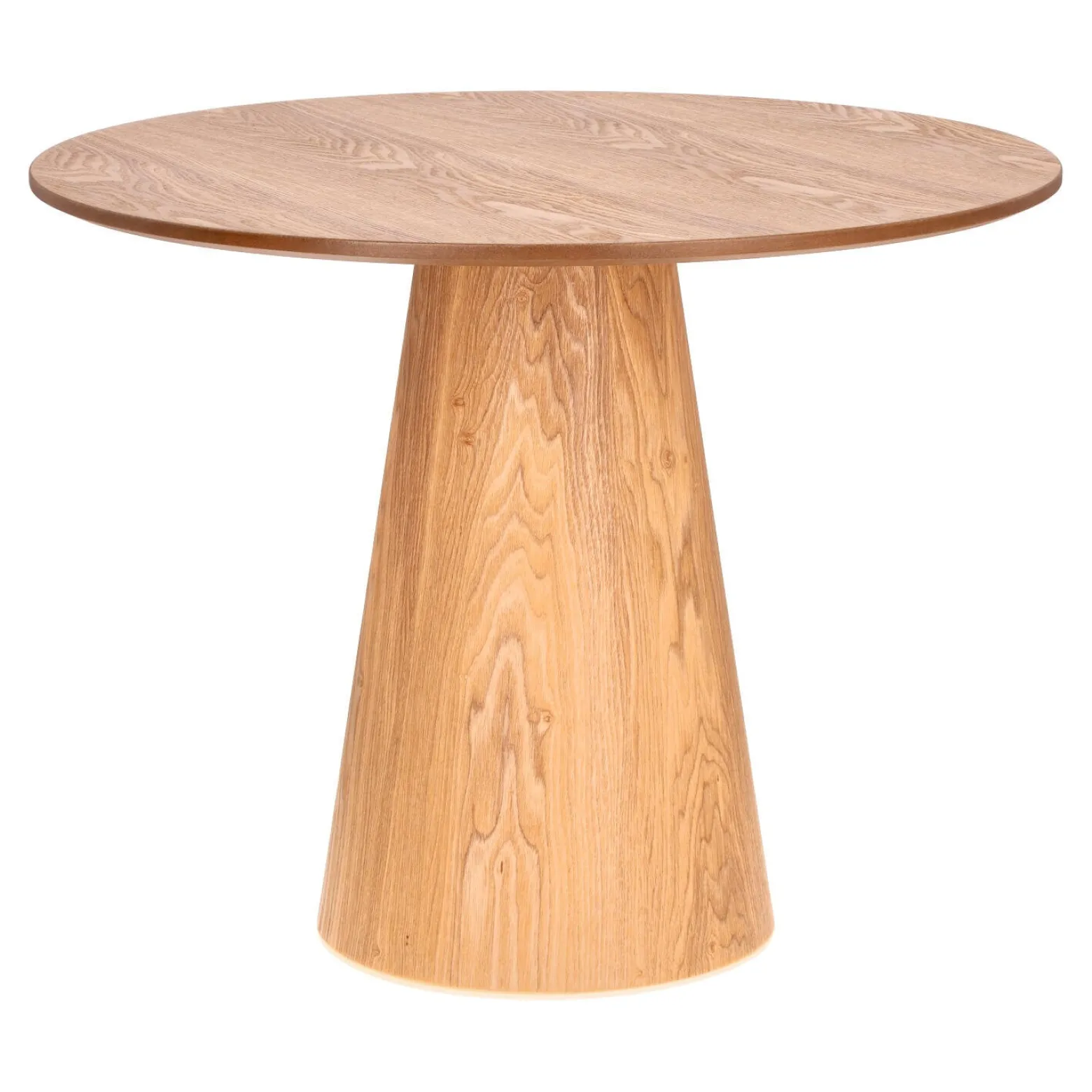 STÓŁ OKRĄGŁY 80 cm Soleilo MDF I OKLEINA DREWNA