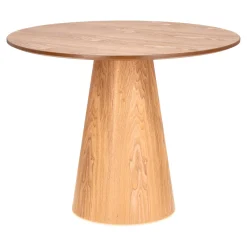 STÓŁ OKRĄGŁY 80 cm Soleilo MDF I OKLEINA DREWNA