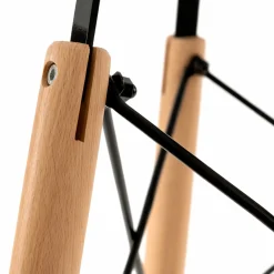 Stół okrągły czarny 70 cm skandynawski drewniane nogi do kuchni BEGRYF