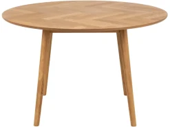 Stół okrągły Nagano 120 cm fornirowany w jodełkę
