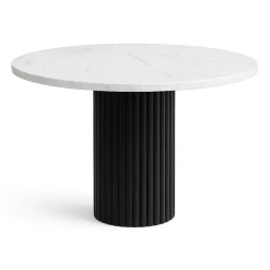 Stół okrągły NESTA 75 cm - Biały Marmur