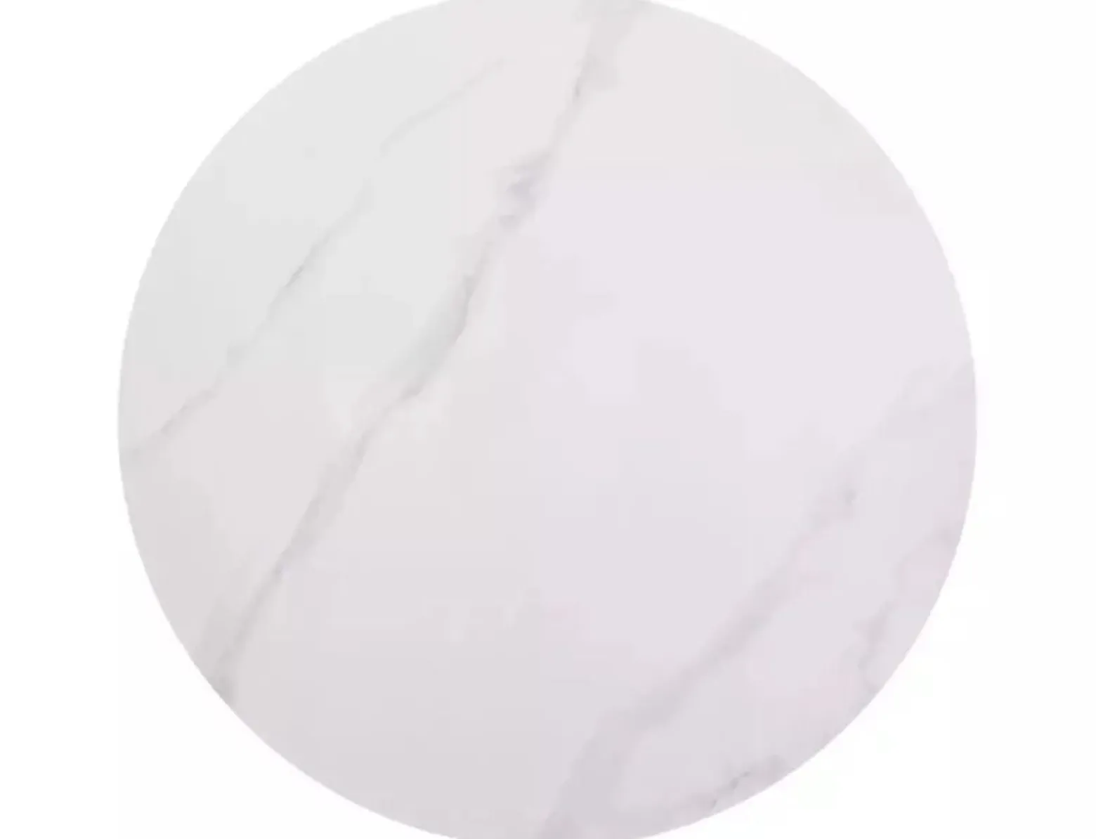 Stół okrągły RION 90 cm biały marmur/ czarny
