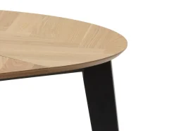 Stół okrągły rozkładany 120-198 cm Herringbone, jodełka lakierowana
