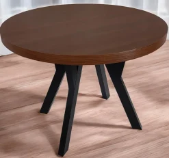 Stół okrągły rozkładany ORZECH CIEMNY Ø100/150 cm
