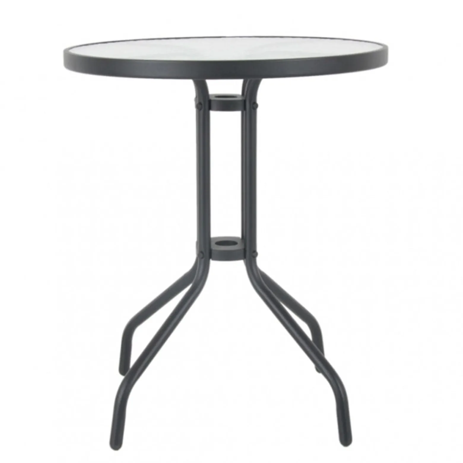 Stolik Bistro 60 cm szklany / antracyt PATIO | Dajar