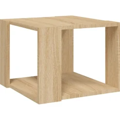 Stolik Kawowy Ława Stół Dąb Sonoma 40x40x30 Półka Do Salonu Do Pokoju