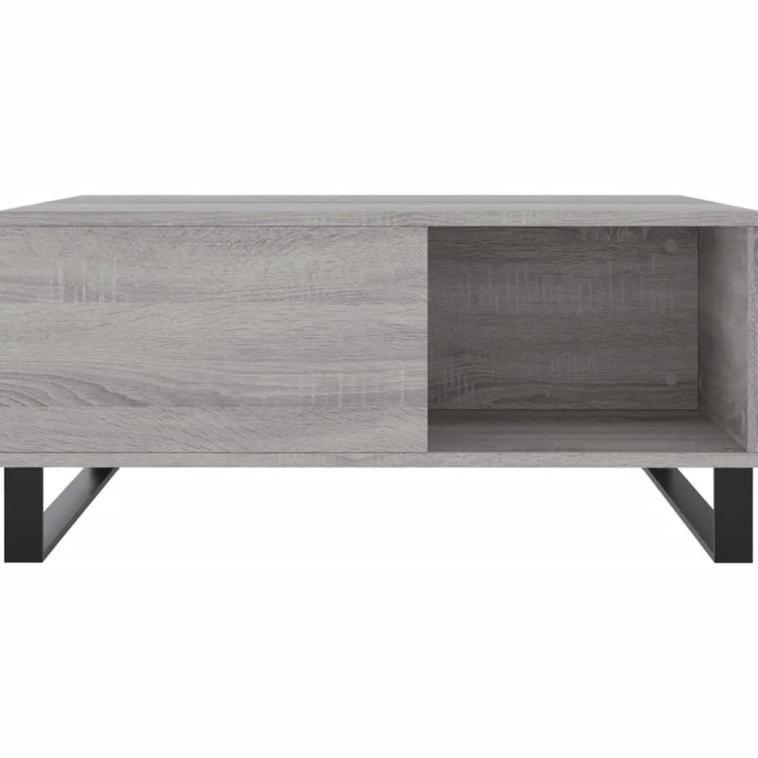 Stolik Kawowy Ława Stół Szary 80x80x36.5 Do Salonu Do Pokoju