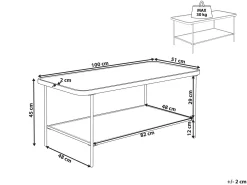 Stolik kawowy do salonu prostokątny szklany czarny