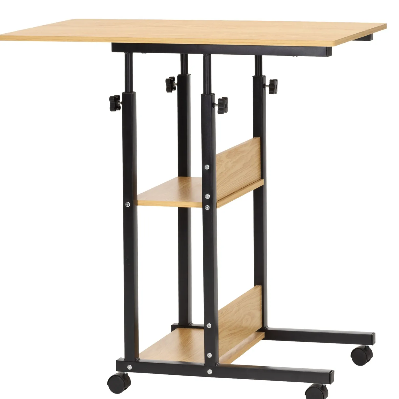 Stolik kawowy na kółkach z regulacją 76-86 cm biurko mobilne pod laptopa