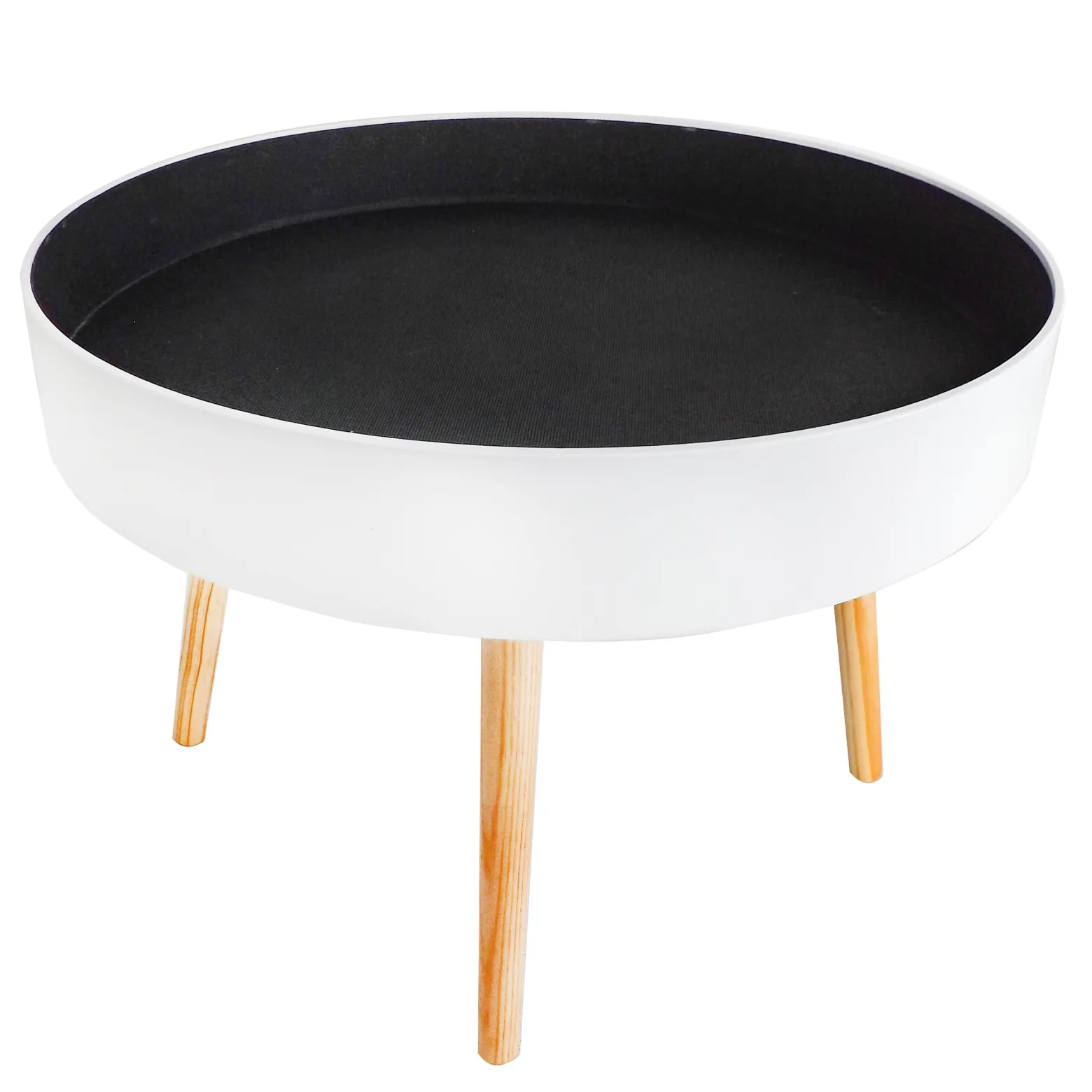 Stolik kawowy okrągły ze schowkiem 60cm ModernHome