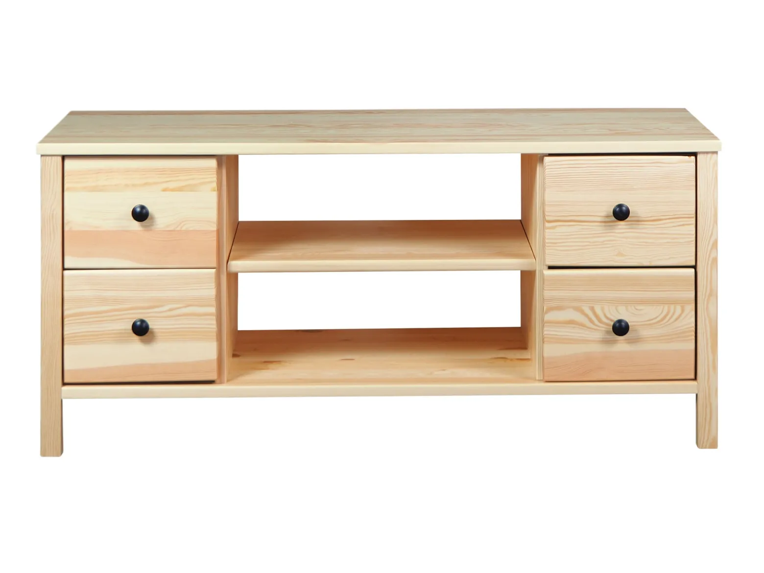 Stolik RTV 118 drewniany PRESTIGE, kolor sosnowy
