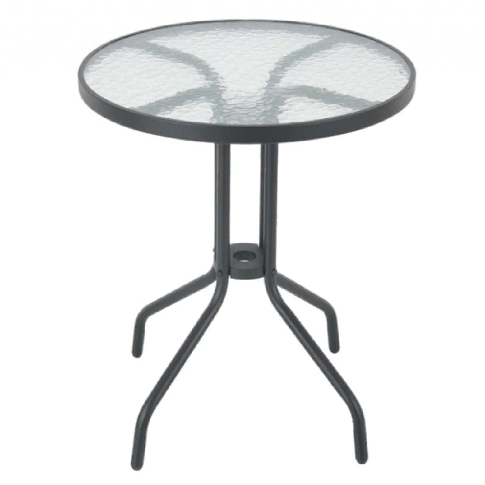 Stolik Bistro 60 cm szklany / antracyt PATIO | Dajar