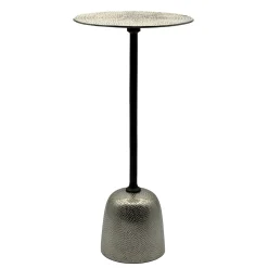 Stolik boczny aluminiowy, pomocniczy metalowy, do salonu dekoracyjny kawowy