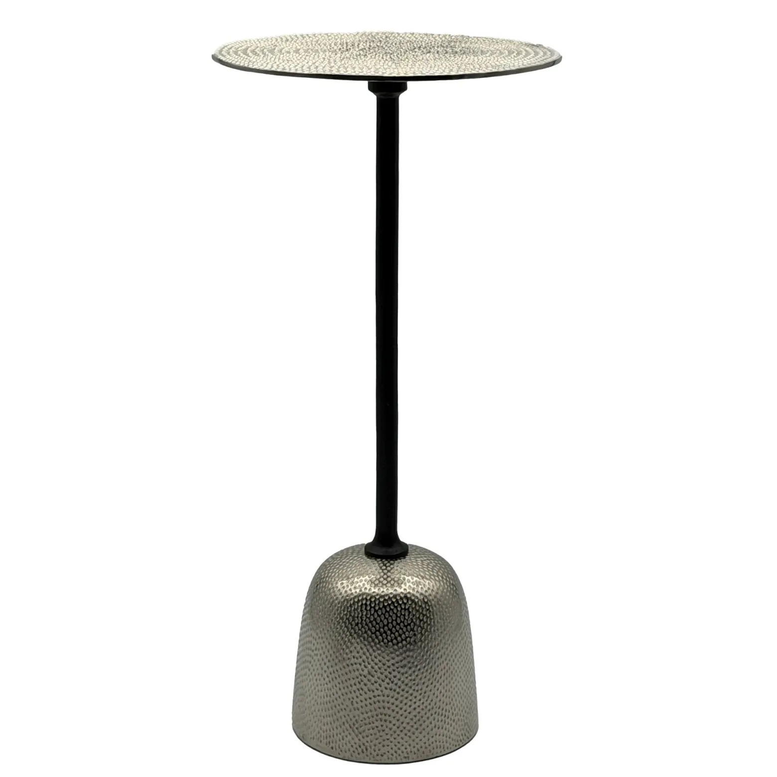 Stolik boczny aluminiowy, pomocniczy metalowy, do salonu dekoracyjny kawowy
