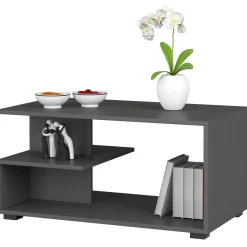 Stolik kawowy AKORD PIN Grafit Szary 90 cm mat 90x51x45 cm