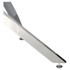 STOLIK KAWOWY Amber okrągły 90cm SZKŁO HARTOWANE nogi chrom