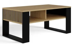 Stolik kawowy ława Modern 2P SLIM dąb artisan czerń lamele
