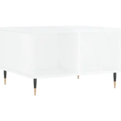 Stolik Kawowy Ława Stół Biały Połysk 60x50x36.5 Przegrody Do Salonu