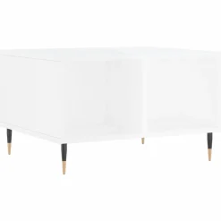 Stolik Kawowy Ława Stół Biały Połysk 60x50x36.5 Przegrody Do Salonu