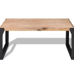 Stolik Kawowy Ława Stół Brązowy Drewniany 100x60x45 Do Salonu Do Pokoju