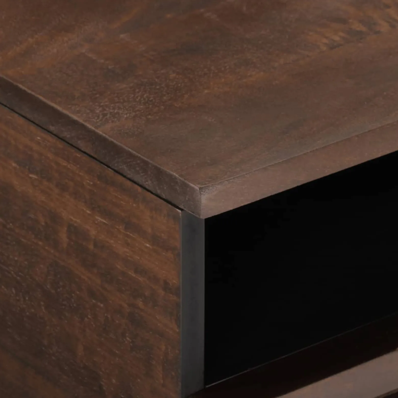 Stolik Kawowy Ława Stół Brązowy Drewniany 80x55x40 Szuflady Do Salonu