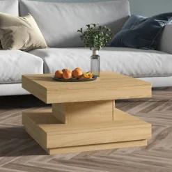 Stolik Kawowy Ława Stół Brązowy 60x60x35 Do Salonu Do Pokoju