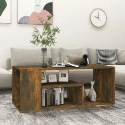 Stolik Kawowy Ława Stół Brązowy 100x50x40 Do Salonu Do Pokoju