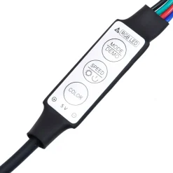 Stolik Kawowy Ława Stół Brązowy 90x53x30 Oświetlenie Led Do Salonu
